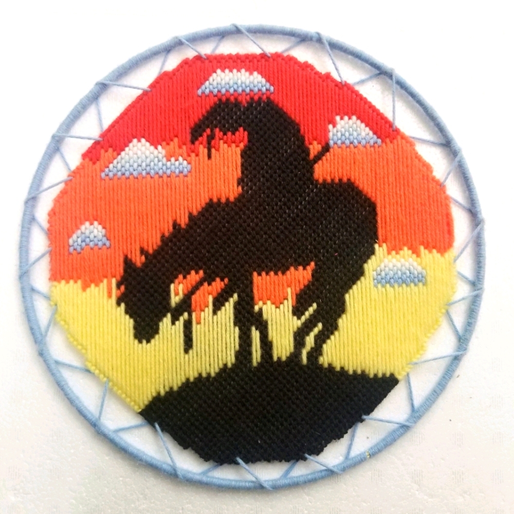 Unique One of a Kind Vintage Yarn Art